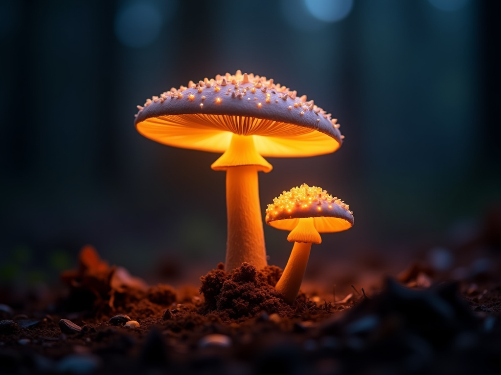 Lo sapevi che alcuni funghi luminosi brillano al buio per attirare insetti?